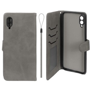 کیف موبایل مگنتی درجه یک داخل خز MNC Plus مدل Samsung Galaxy A02 / M02 - خاکستری