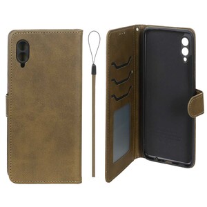 کیف موبایل مگنتی درجه یک داخل خز MNC Plus مدل Samsung Galaxy A02 / M02 - سبز زیتونی