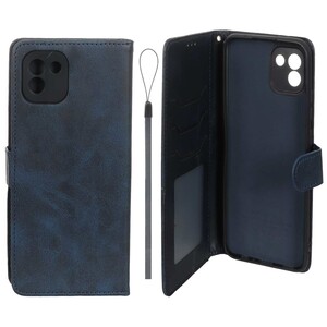 کیف موبایل مگنتی درجه یک داخل خز MNC Plus مدل Samsung Galaxy A03 - سرمه ای