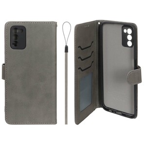 کیف موبایل مگنتی درجه یک داخل خز MNC Plus مدل Samsung Galaxy A03s / A02s - خاکستری