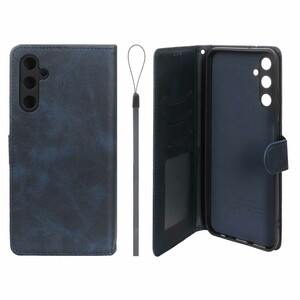 کیف موبایل مگنتی درجه یک داخل خز MNC Plus مدل Samsung Galaxy A05s - سرمه ای