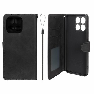 کیف موبایل مگنتی درجه یک داخل خز MNC Plus مدل Honor X6a - مشکی