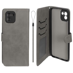 کیف موبایل مگنتی درجه یک داخل خز MNC Plus مدل Samsung Galaxy A03 - خاکستری