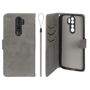 کیف موبایل مگنتی درجه یک داخل خز MNC Plus مدل Xiaomi Redmi Note 8 Pro - خاکستری