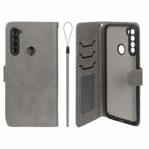 کیف موبایل مگنتی درجه یک داخل خز MNC Plus مدل Xiaomi Redmi Note 8 - خاکستری