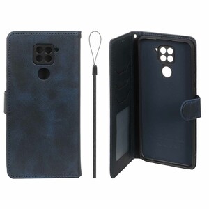کیف موبایل مگنتی درجه یک داخل خز MNC Plus مدل Xiaomi Redmi Note 9 - سرمه ای