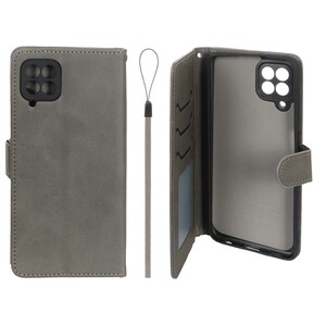 کیف موبایل مگنتی درجه یک داخل خز MNC Plus مدل Samsung Galaxy A22 4G / M32 4G / F22 - خاکستری