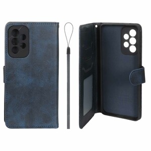 کیف موبایل مگنتی درجه یک داخل خز MNC Plus مدل Samsung Galaxy A33 - سرمه ای