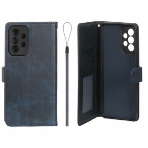 کیف موبایل مگنتی درجه یک داخل خز MNC Plus مدل Samsung Galaxy A73 - سرمه ای