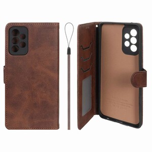 کیف موبایل مگنتی درجه یک داخل خز MNC Plus مدل Samsung Galaxy A72 - قهوه ای