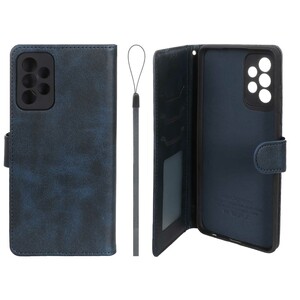 کیف موبایل مگنتی درجه یک داخل خز MNC Plus مدل Samsung Galaxy A72 - سرمه ای