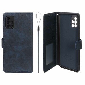 کیف موبایل مگنتی درجه یک داخل خز MNC Plus مدل Samsung Galaxy A71 - سرمه ای