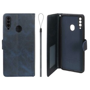 کیف موبایل مگنتی درجه یک داخل خز MNC Plus مدل Samsung Galaxy A20s - سرمه ای