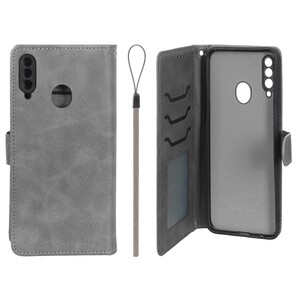 کیف موبایل مگنتی درجه یک داخل خز MNC Plus مدل Samsung Galaxy A20s - خاکستری