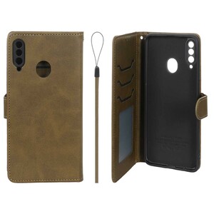 کیف موبایل مگنتی درجه یک داخل خز MNC Plus مدل Samsung Galaxy A20s - سبز زیتونی