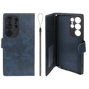 کیف موبایل مگنتی درجه یک داخل خز MNC Plus مدل Samsung Galaxy S25 Ultra - سرمه ای