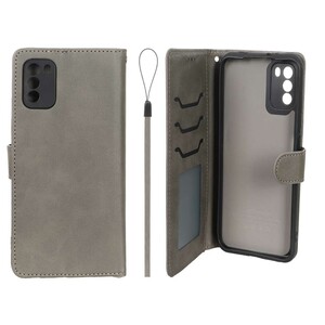 کیف موبایل مگنتی درجه یک داخل خز MNC Plus مدل Xiaomi Poco M3 - خاکستری