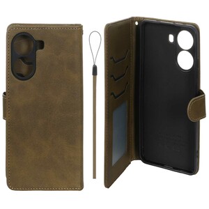 کیف موبایل مگنتی درجه یک داخل خز MNC Plus مدل Xiaomi Poco X7 Pro - سبز زیتونی