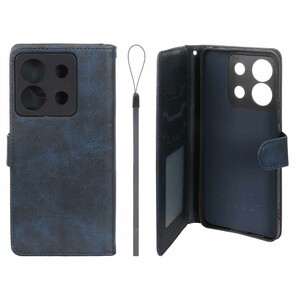 کیف موبایل مگنتی درجه یک داخل خز MNC Plus مدل Xiaomi Redmi Note 13 Pro 5G / Poco X6 5G - سرمه ای