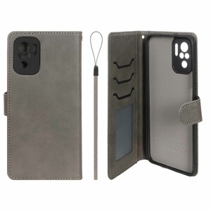 کیف موبایل مگنتی درجه یک داخل خز MNC Plus مدل Xiaomi Redmi Note 10 4G / Redmi Note 10S / Poco M5S - خاکستری