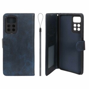 کیف موبایل مگنتی درجه یک داخل خز MNC Plus مدل Xiaomi Redmi Note 11 Pro Plus - سرمه ای