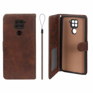 کیف موبایل مگنتی درجه یک داخل خز MNC Plus مدل Xiaomi Redmi Note 9 / Redmi 10X 5G / Redmi 10X Pro 5G - قهوه ای