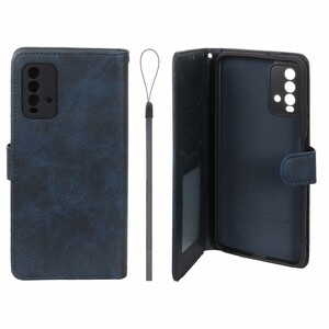 کیف موبایل مگنتی درجه یک داخل خز MNC Plus مدل Xiaomi Redmi 9T 4G - سرمه ای