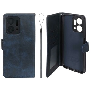 کیف موبایل مگنتی درجه یک داخل خز MNC Plus مدل Honor X7a - سرمه ای