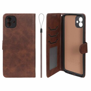 کیف موبایل مگنتی درجه یک داخل خز MNC Plus مدل Samsung Galaxy A04 / M13 5G - قهوه ای