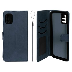 کیف موبایل مگنتی درجه یک داخل خز MNC Plus مدل Samsung Galaxy A51 / M40s - سرمه ای