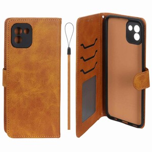 کیف موبایل مگنتی درجه یک داخل خز MNC Plus مدل Samsung Galaxy A03 - عسلی