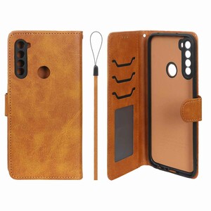کیف موبایل مگنتی درجه یک داخل خز MNC Plus مدل Xiaomi Redmi Note 8 - عسلی