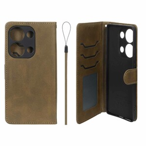 کیف موبایل مگنتی درجه یک داخل خز MNC Plus مدل Xiaomi Redmi Note 14S / Note 13 Pro 4G / Poco M6 Pro 4G - سبز زیتونی