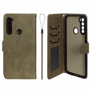 کیف موبایل مگنتی درجه یک داخل خز MNC Plus مدل Xiaomi Redmi Note 8 - سبز زیتونی