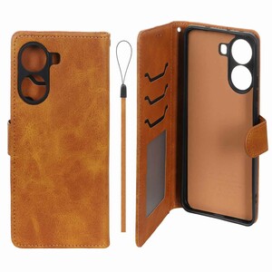 کیف موبایل مگنتی درجه یک داخل خز MNC Plus مدل Xiaomi Poco X7 Pro - عسلی