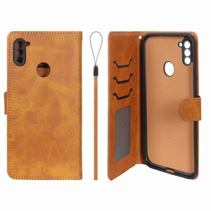 کیف موبایل مگنتی درجه یک داخل خز MNC Plus مدل Samsung Galaxy A11 / M11 - عسلی