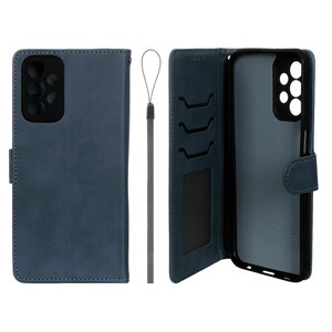 کیف موبایل مگنتی درجه یک داخل خز MNC Plus مدل Samsung Galaxy A23 - سرمه ای