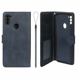 کیف موبایل مگنتی درجه یک داخل خز MNC Plus مدل Samsung Galaxy A11 / M11 - سرمه ای