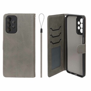 کیف موبایل مگنتی درجه یک داخل خز MNC Plus مدل Samsung Galaxy A23 - خاکستری