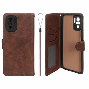 کیف موبایل مگنتی درجه یک داخل خز MNC Plus مدل Xiaomi Redmi Note 10 4G / Redmi Note 10S / Poco M5S - قهوه ای