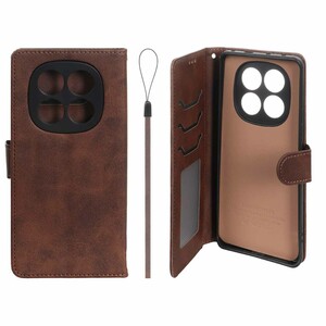 کیف موبایل مگنتی درجه یک داخل خز MNC Plus مدل Xiaomi Redmi Note 14 Pro 5G / Redmi Note 14 Pro Plus 5G / Poco X7 5G - قهوه ای