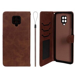 کیف موبایل مگنتی درجه یک داخل خز MNC Plus مدل Xiaomi Redmi Note 9S / Redmi Note 9 Pro / Redmi Note 9 Pro Max - قهوه ای