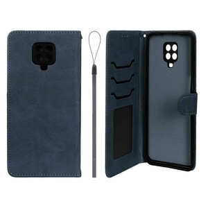 کیف موبایل مگنتی درجه یک داخل خز MNC Plus مدل Xiaomi Redmi Note 9S / Redmi Note 9 Pro / Redmi Note 9 Pro Max - سرمه ای