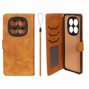 کیف موبایل مگنتی درجه یک داخل خز MNC Plus مدل Xiaomi Redmi Note 14 Pro 4G - عسلی