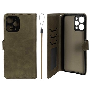 کیف موبایل مگنتی درجه یک داخل خز MNC Plus مدل Xiaomi Redmi 12 / Poco M6 Pro 5G - سبز زیتونی