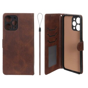 کیف موبایل مگنتی درجه یک داخل خز MNC Plus مدل Xiaomi Redmi 12 / Poco M6 Pro 5G - قهوه ای