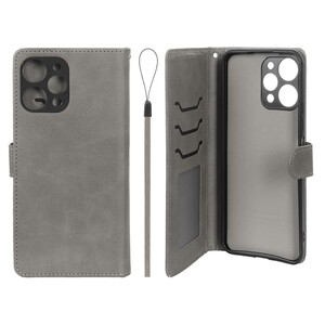 کیف موبایل مگنتی درجه یک داخل خز MNC Plus مدل Xiaomi Redmi 12 / Poco M6 Pro 5G - خاکستری