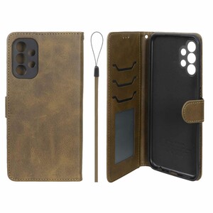 کیف موبایل مگنتی درجه یک داخل خز MNC Plus مدل Samsung Galaxy A13 4G - سبز زیتونی