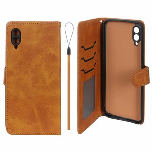 کیف موبایل مگنتی درجه یک داخل خز MNC Plus مدل Samsung Galaxy A02 / M02 - عسلی