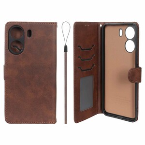 کیف موبایل مگنتی درجه یک داخل خز MNC Plus مدل Xiaomi Redmi 13C / Poco C65 - قهوه ای